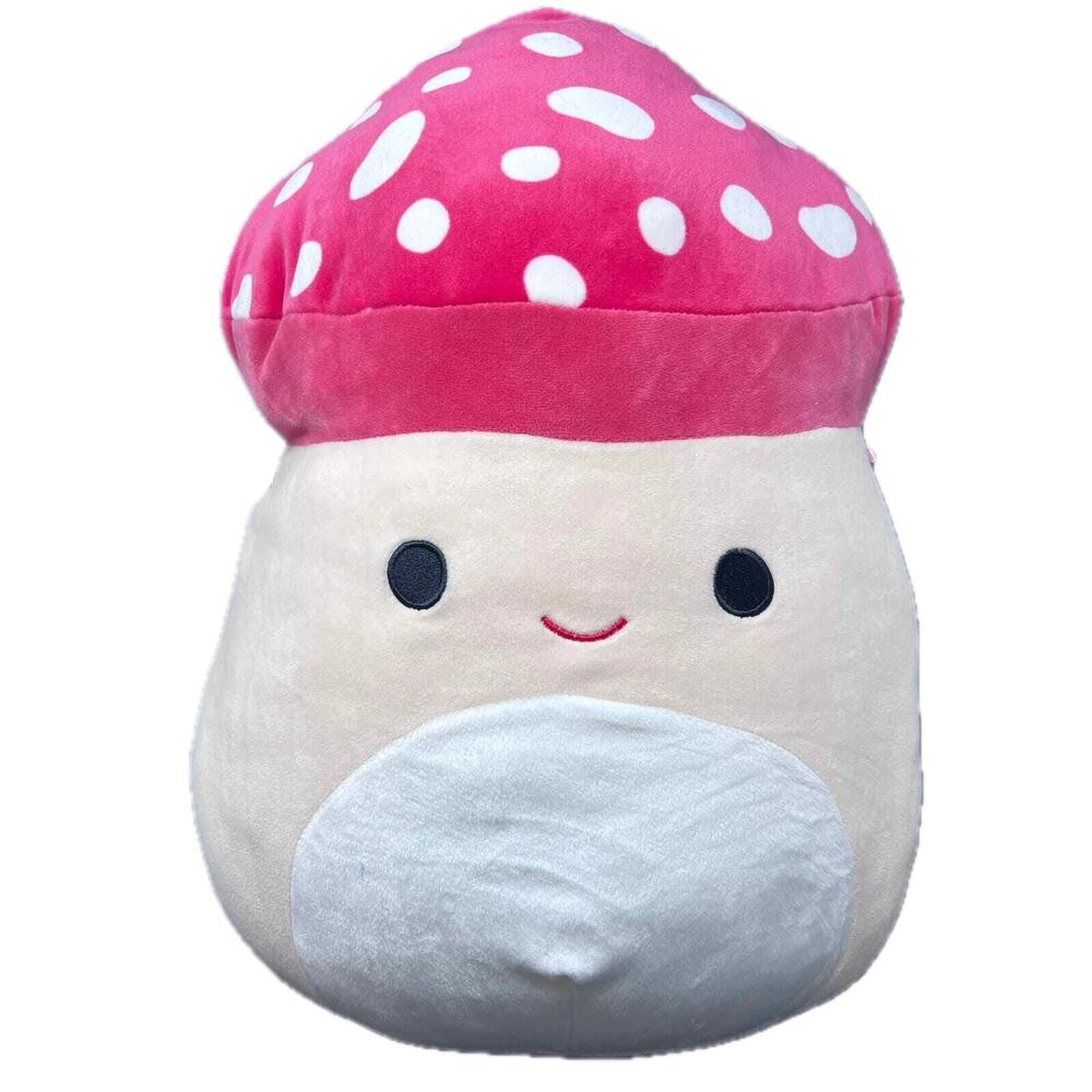 Squishmallow Malcolm Mushroom 16" Plush Red White Dots Pillow Kawaii‎